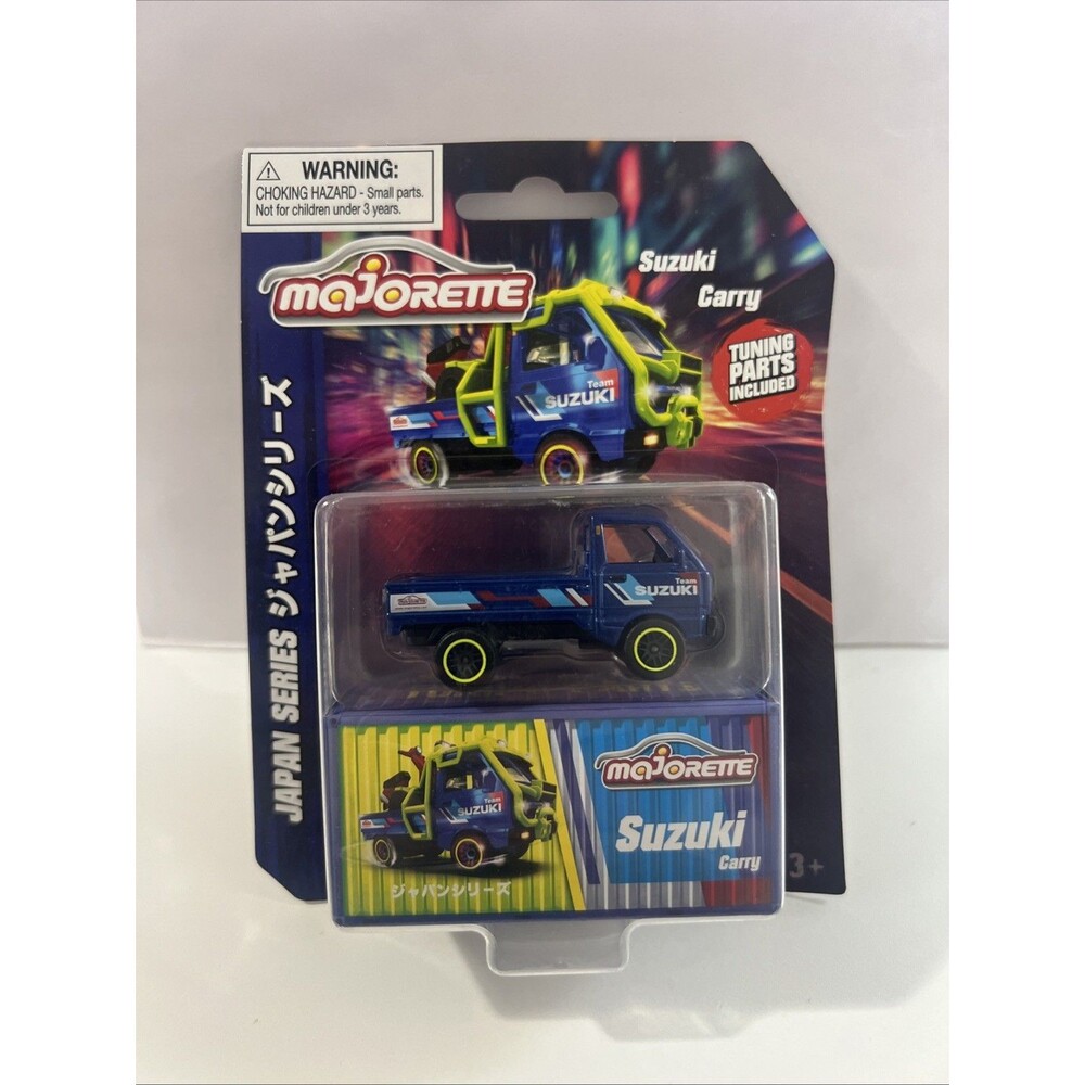 Majorette Japan Series Deluxe Cars Suzuki Carry Blue Tuning Parts Diecast Car